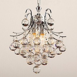 Moderne eigentijdse kristallen chromen kroonluchter hanglamp