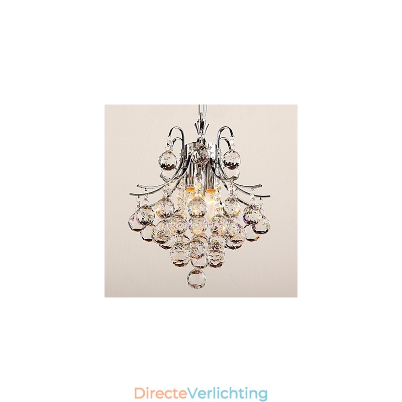 Moderne eigentijdse kristallen chromen kroonluchter hanglamp