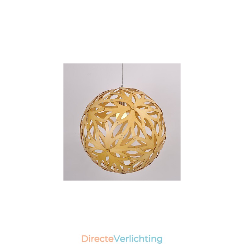 Retro landelijke houten bamboe hanglamp