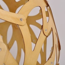 Retro landelijke houten bamboe hanglamp