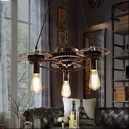 VintageLron kroonluchter industriële windmachine kroonluchter