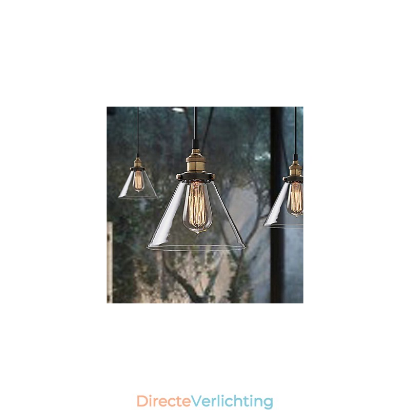 Retro eenvoudige glazen hanglamp