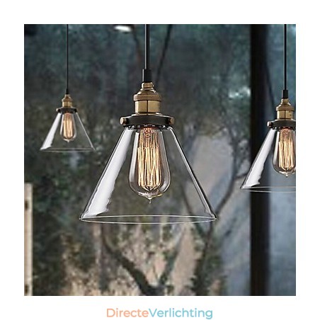 Retro eenvoudige glazen hanglamp