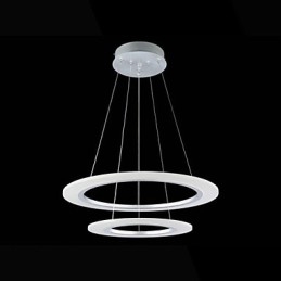 Acryl Hanglamp Plafond Hangende Kroonluchter Lampen Armaturen met 2 ringen