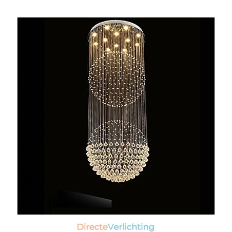 Hanglamp Moderne Kristallen Kroonluchter 12 Lampen Zilveren Baldakijn Helder Kristallen Bol Plafondlampen Armaturen Hanglamp Moderne Kristallen Kroonluchter 12 Lampen Zilveren Baldakijn Helder Kristallen Bol Plafondlampen Armaturen