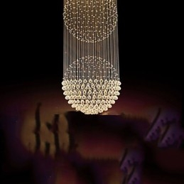 Hanglamp Moderne Kristallen Kroonluchter 12 Lampen Zilveren Baldakijn Helder Kristallen Bol Plafondlampen Armaturen