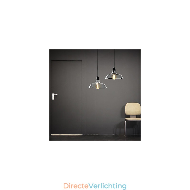 Vintage gegalvaniseerde hanglamp garage
