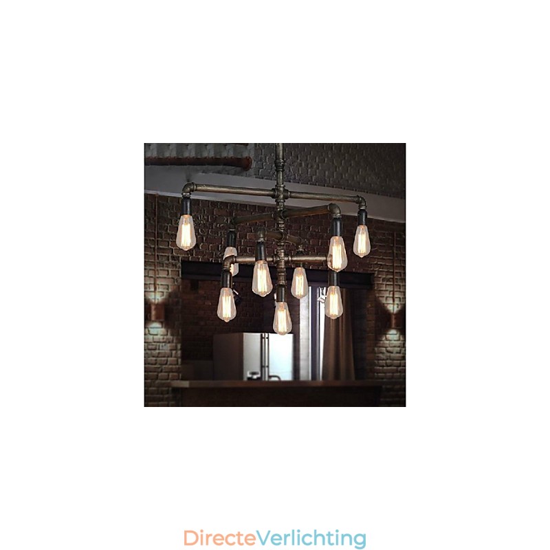 Traditionele klassieke vintage retro lantaarn land schilderij metalen hanglamp