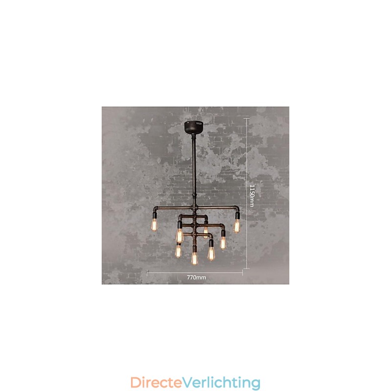 Traditionele klassieke vintage retro lantaarn land schilderij metalen hanglamp