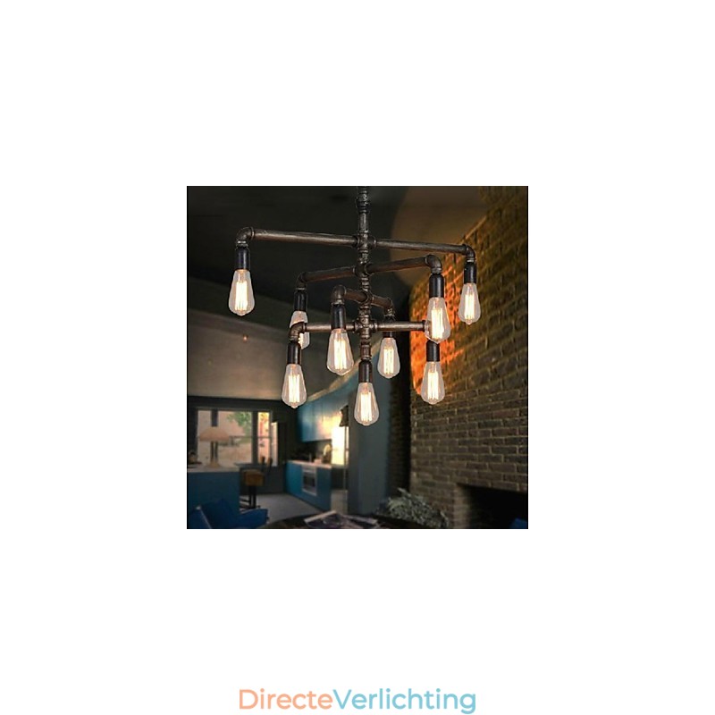 Traditionele klassieke vintage retro lantaarn land schilderij metalen hanglamp
