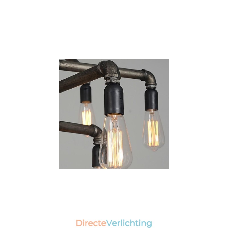Traditionele klassieke vintage retro lantaarn land schilderij metalen hanglamp