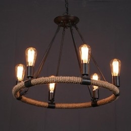 Hanglamp van metaal in landelijke mini-stijl