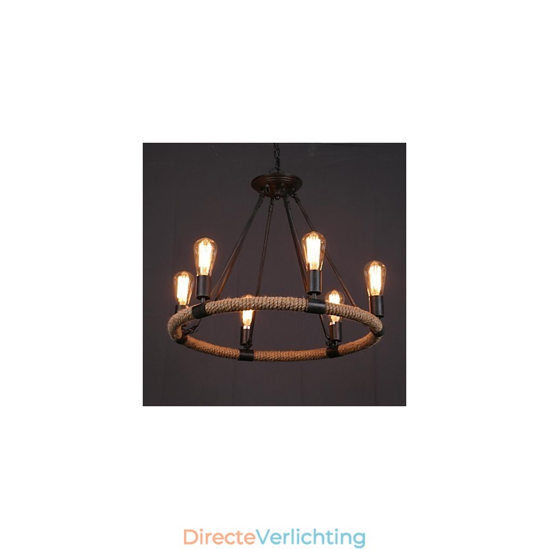 Hanglamp van metaal in landelijke mini-stijl