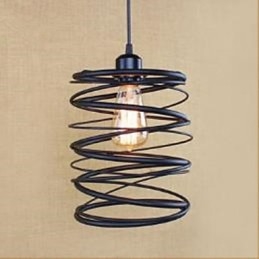 Amerikaanse restauratie van oude manieren smeedijzeren kookplaat creatieve moderne enkele kop hanglamp