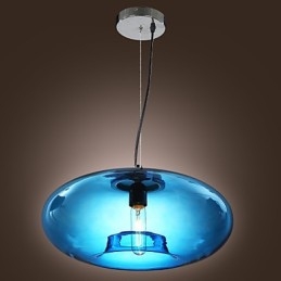 Hanglamp Modern Design Blauwe Glazen Lamp Inbegrepen