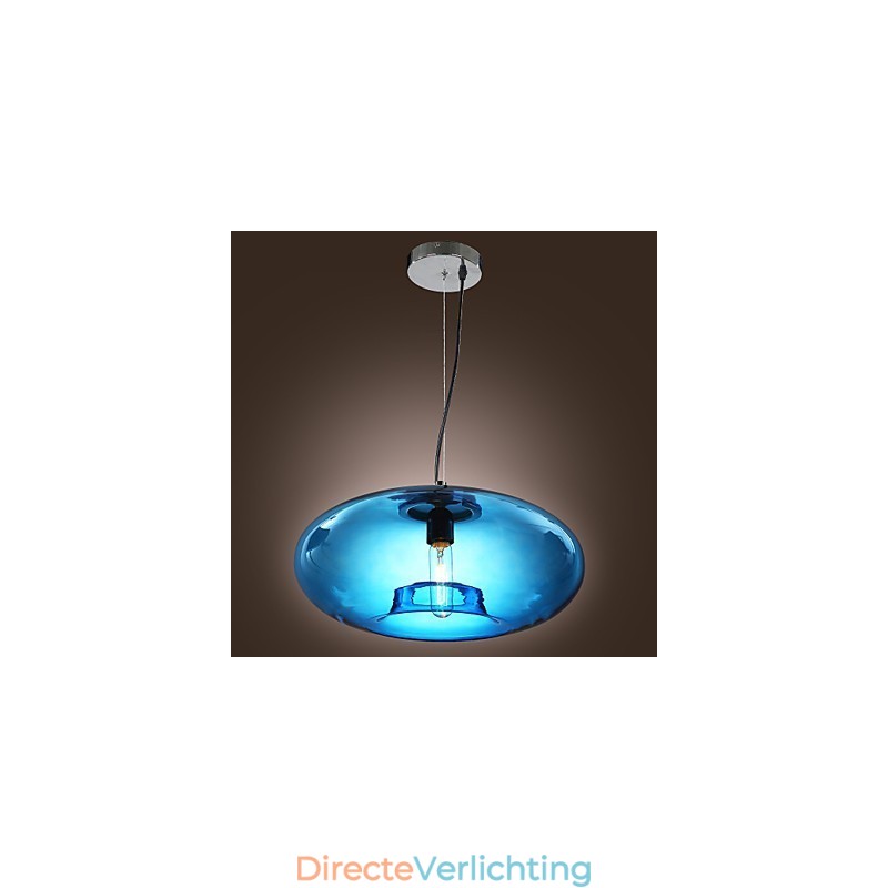 Hanglamp Modern Design Blauwe Glazen Lamp Inbegrepen