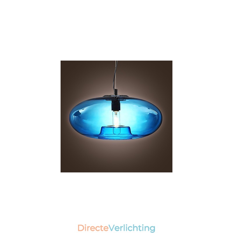 Hanglamp Modern Design Blauwe Glazen Lamp Inbegrepen