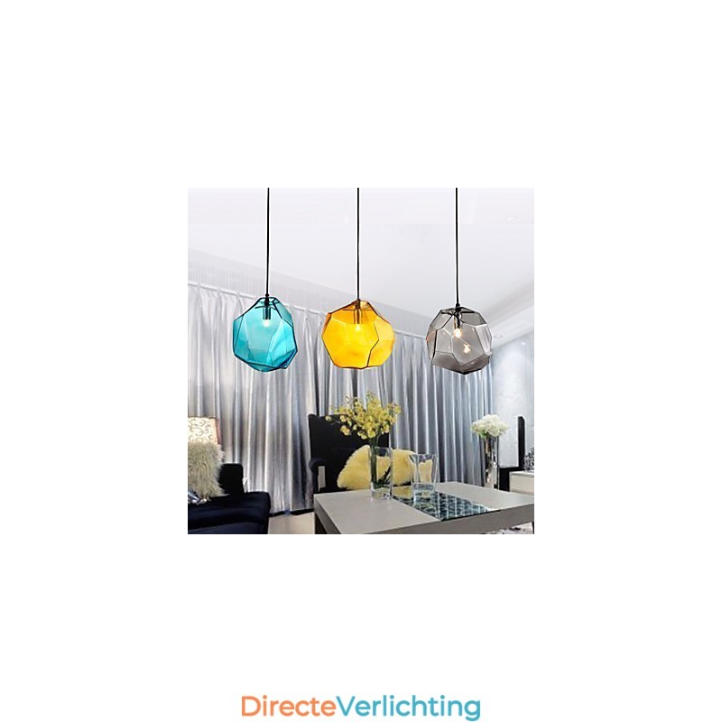 Hanglamp 3 lampen Italiaanse stijl Transparante galvanisering