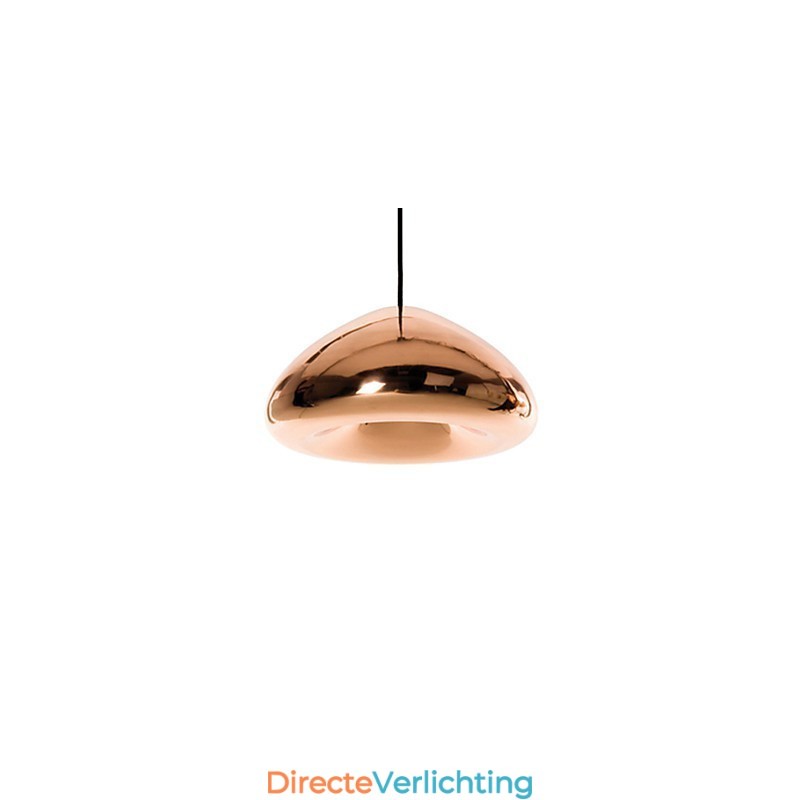 Moderne, eigentijdse metalen hanglamp met schilderij