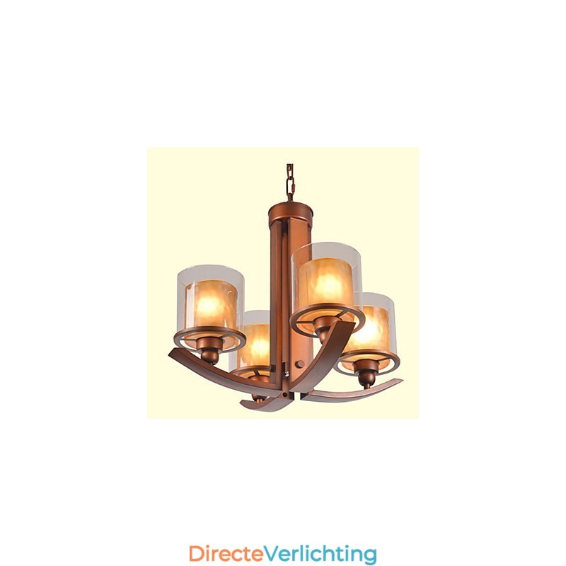 Traditionele klassieke retro mini-stijl schilderij metalen kroonluchter
