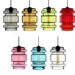 Candy Color enkele kop kunst glazen kroonluchter glazen kap (wit grijs geel groen rood roze blauw)