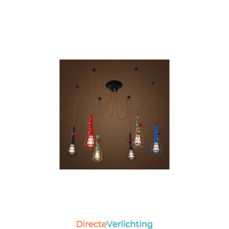 6 lampen Vintage hanglamp Waterpijp Designlampen