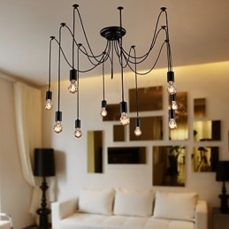 Kroonluchter Vintage Design Lampen Inbegrepen Living 10 Lampen Hanglamp