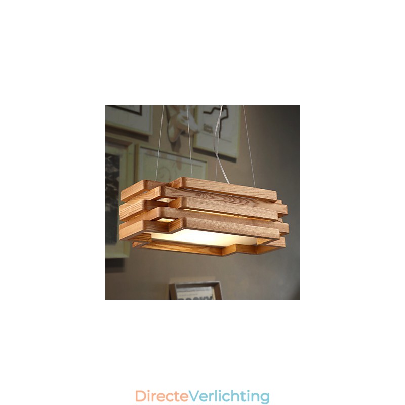 Moderne, eigentijdse landelijke mini-stijl houten bamboe hanglamp