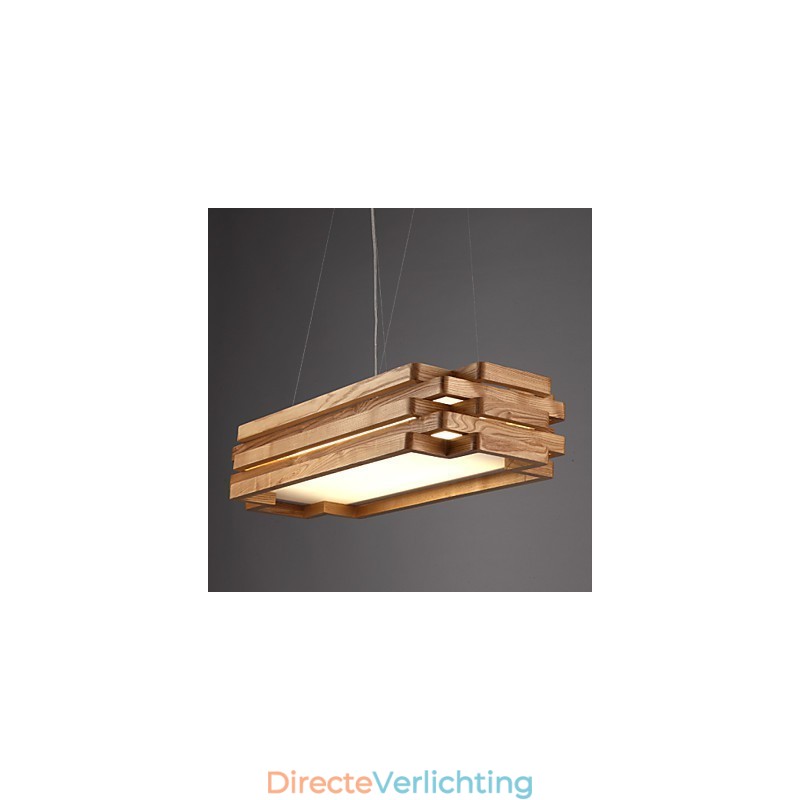 Moderne, eigentijdse landelijke mini-stijl houten bamboe hanglamp