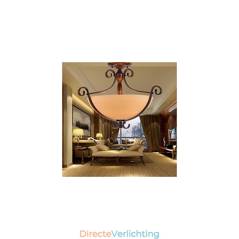 Rustieke Lodge Vintage Mini Stijl Schilderij Metalen Hanglamp