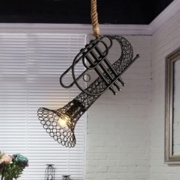 Amerikaanse Country Hemp kant T Retro Decoratieve Kroonluchter Kroonluchter