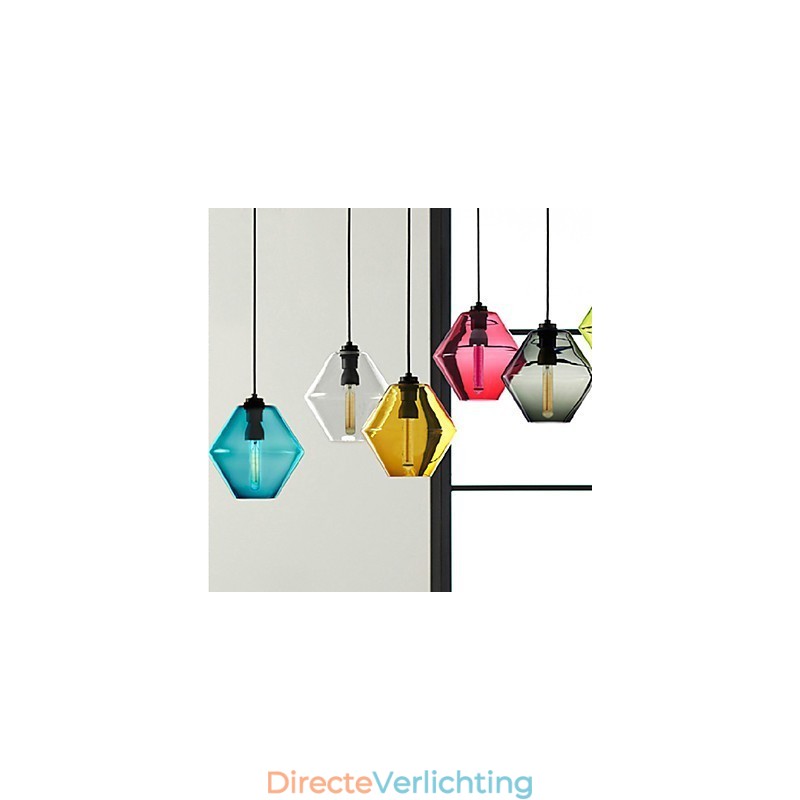 Candy Color enkelvoudige kop kunst glazen kroonluchter hanglamp met glazen kap (grijs geel groen rood roze blauw wit)