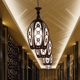 Hedendaagse en gecontracteerde creatieve houten eetkamer hanglamp lamp licht