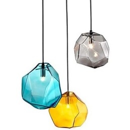 Creatieve ijskristallen glazen diamanten hanger chromatische druppellamp lamp licht