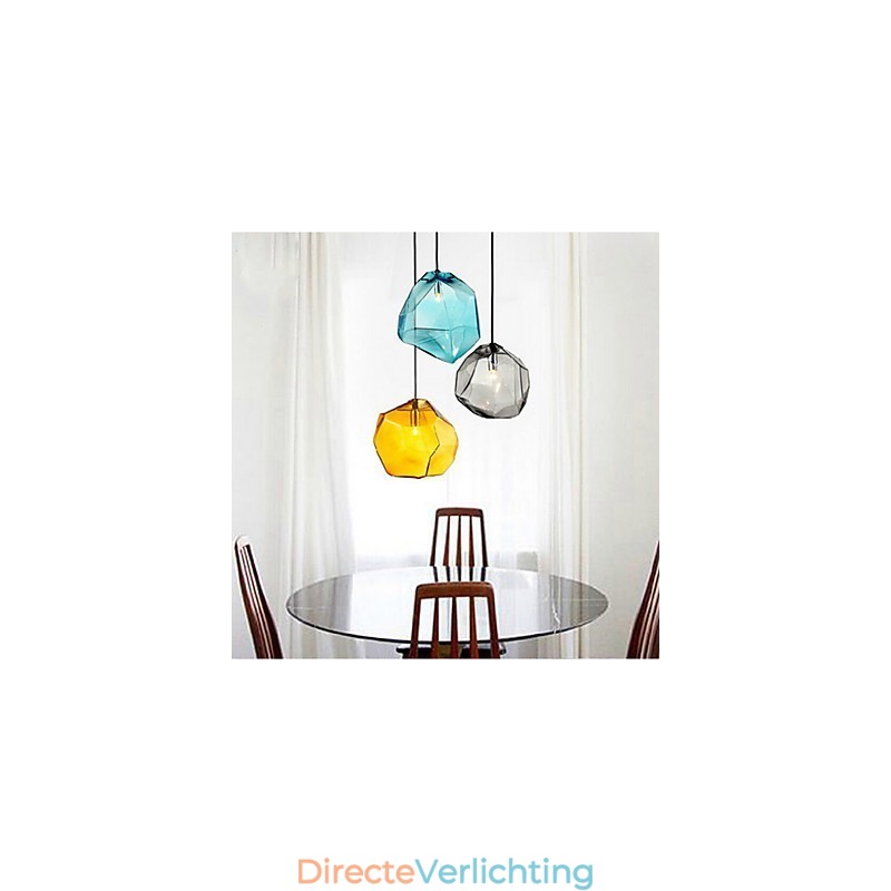 Creatieve ijskristallen glazen diamanten hanger chromatische druppellamp lamp licht