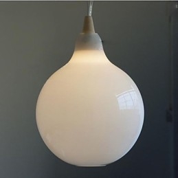 Melkwitte glazen fles Hanglamp Natuurlijke Curve