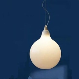 Melkwitte glazen fles Hanglamp Natuurlijke Curve