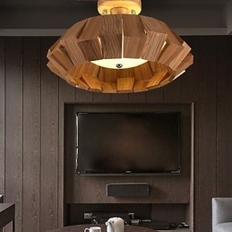 Moderne eigentijdse landelijke mini-stijl andere houten bamboe hanglamp