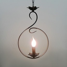 Hanglamp in brons in landelijke ministijl