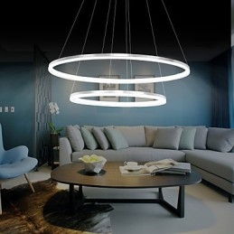 Moderne design hanglamp 4Hoogwaardige acryl dubbele ring pasvorm