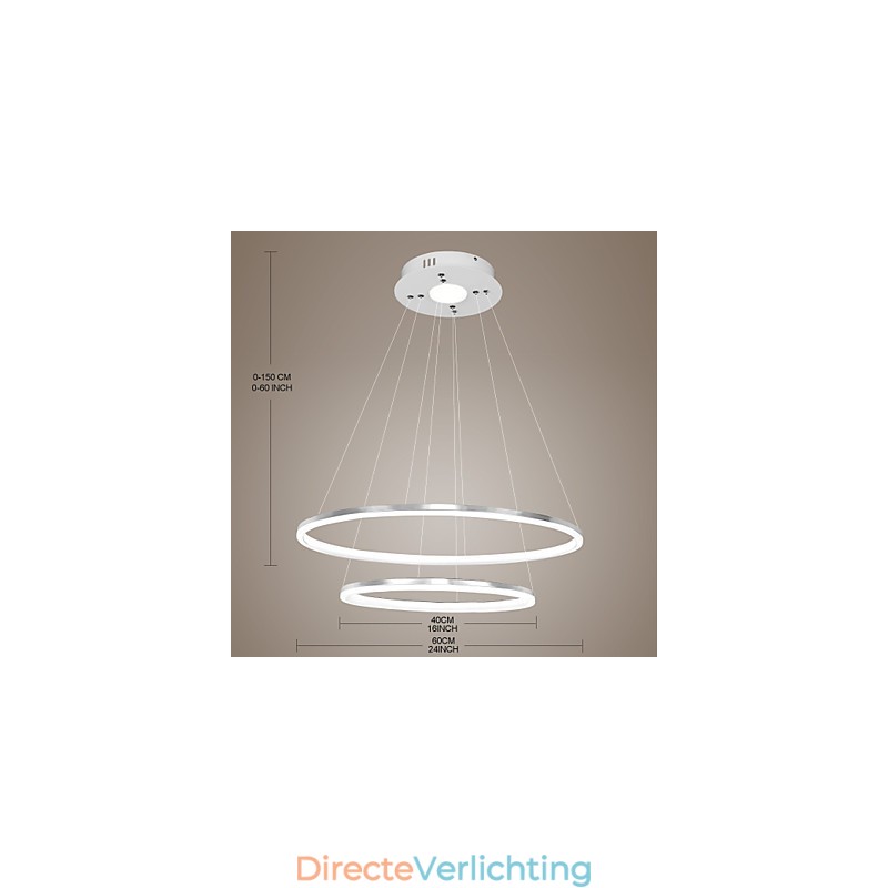 Moderne design hanglamp 4Hoogwaardige acryl dubbele ring pasvorm