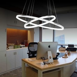 Moderne design hanglamp 4Hoogwaardige acryl dubbele ring pasvorm