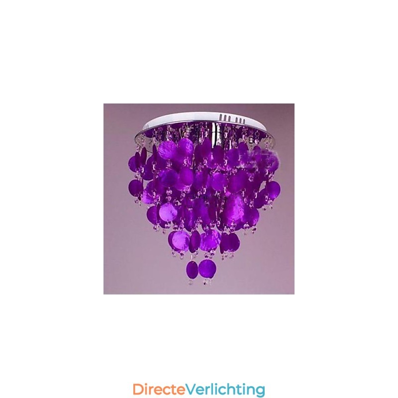 Warme kristallen plafondlamp schelp