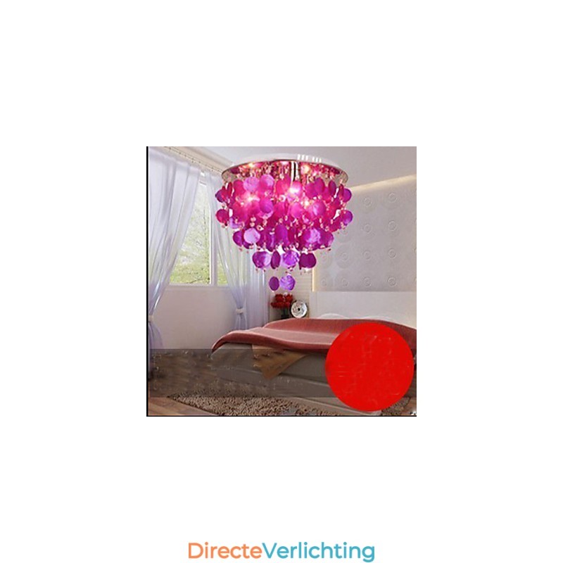 Warme kristallen plafondlamp schelp
