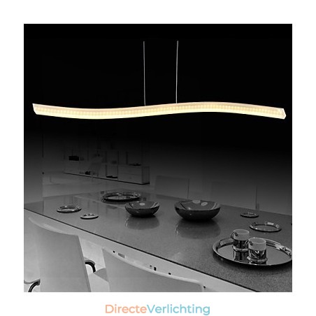 Moderne, eigentijdse hanglamp van chroom