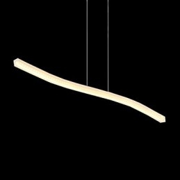 Moderne, eigentijdse hanglamp van chroom