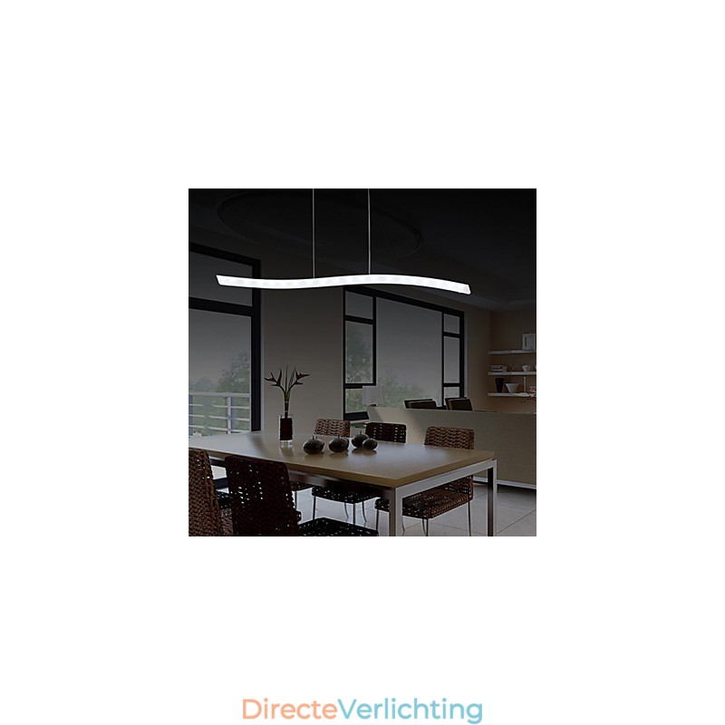 Moderne, eigentijdse hanglamp van chroom