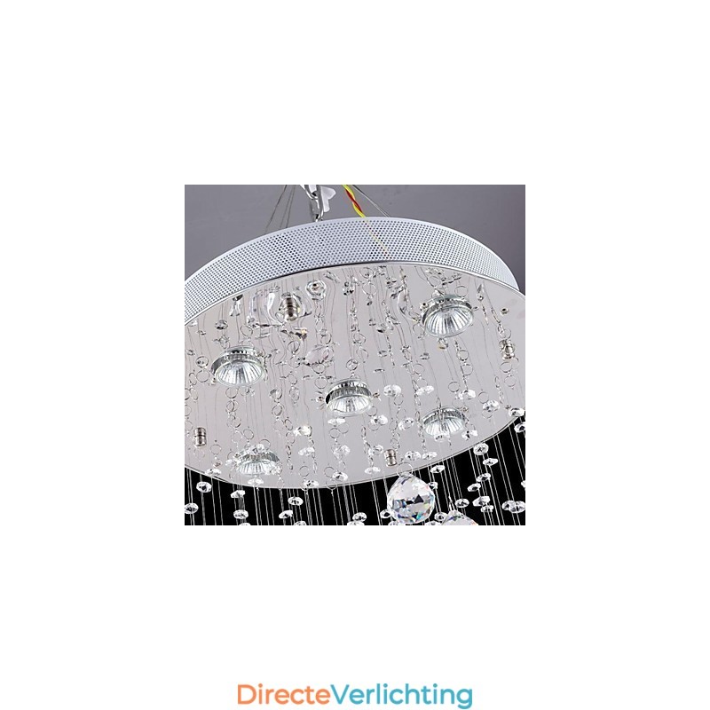 Moderne eigentijdse traditionele klassieke rustieke lodge vintage land eiland kristal gegalvaniseerde metalen hanglamp