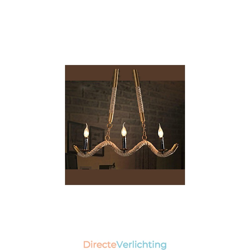 Traditionele klassieke vintage retro lantaarn landelijke gegalvaniseerde metalen hanglamp