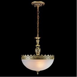 Traditionele klassieke vintage retro bronzen metalen hanglamp